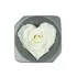 Стабилизированный бутон розы в форме сердца "White"